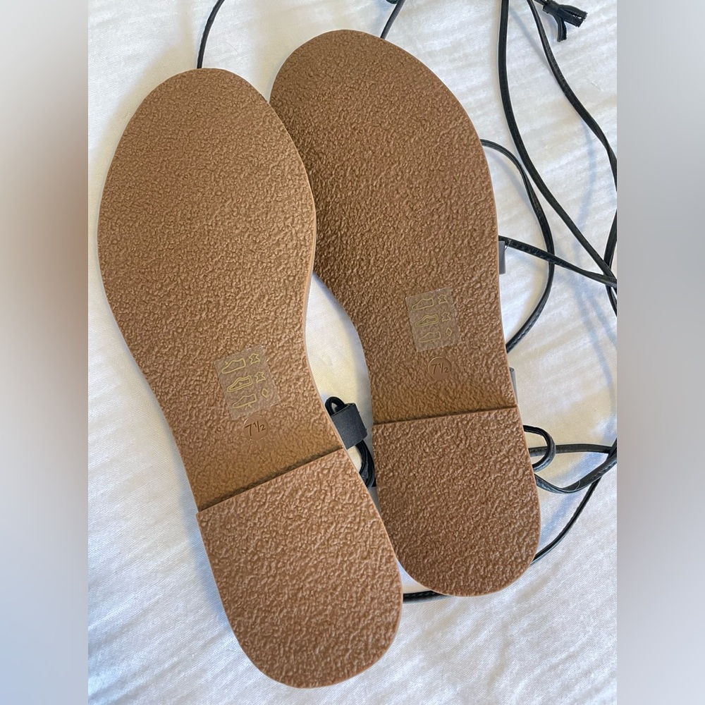 Madewell Boardwalk Lace Up Leather Gladiator Sandals Size 7.5 - Picture 3 of 3